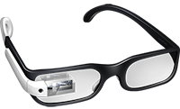 oculos google glass preto e pequeno